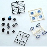 the plastic electronics moulds of these button plastic parts made by Exceed mold 
